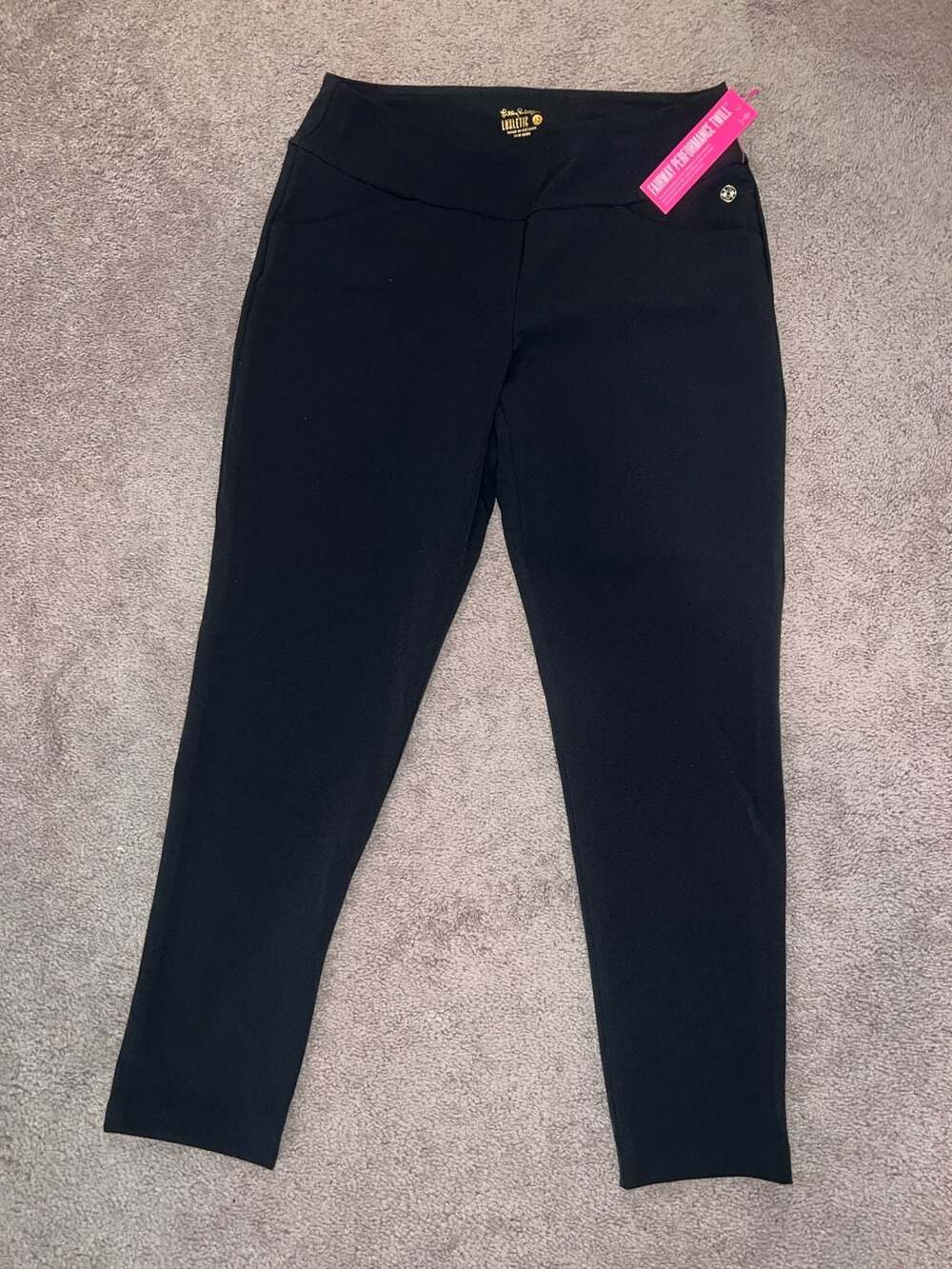 Lilly Pulitzer Luxletic Fairway Performance Twill Pant Black Size 12